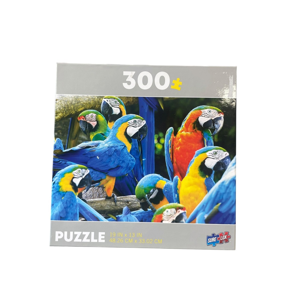Sure-Lox Jigsaw Puzzle Unisex OS Blue Yellow Macaw Tropical Birds 300 Piece
